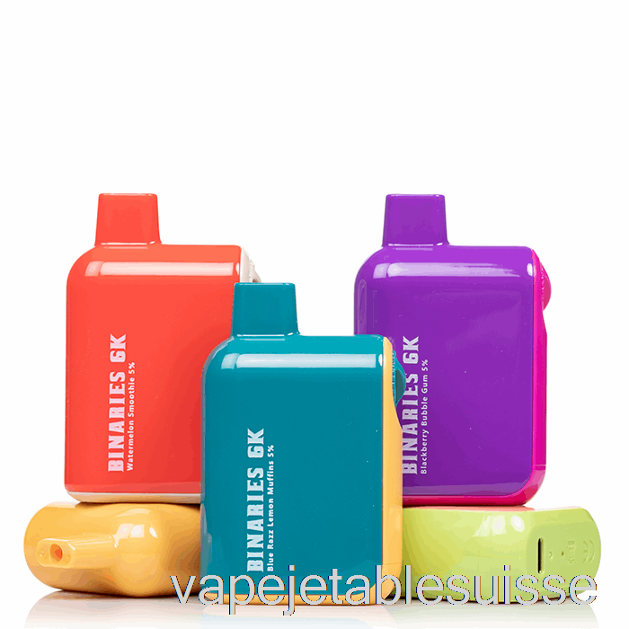 Vape Suisse Horizon Binaires 6k 6000 Jetable Bleu Razz Rose Limonade Glace